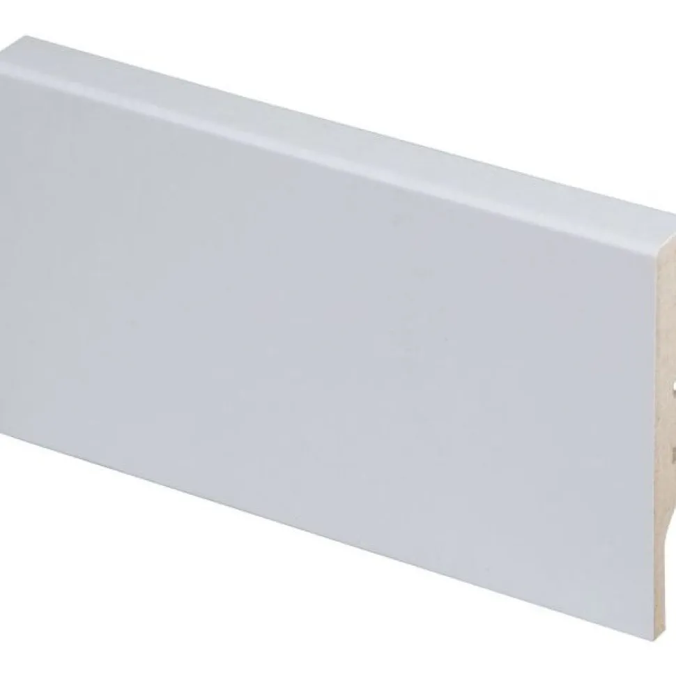 Jalkalista Maler R2 Aava 12x70x2750mm MDF valkoinen