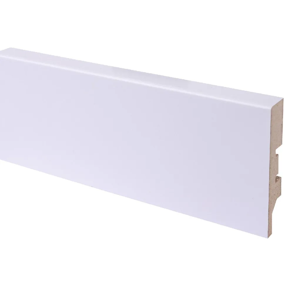 Jalkalista Maler R2, 12x58x2750mm, mdf, melamiinipinta, lumi