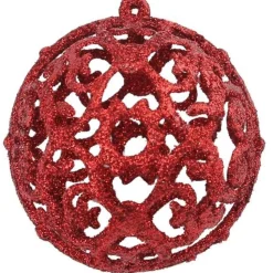Joulukuusen pallosarja, 100 kpl, 6cm, punainen