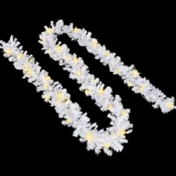 Jouluköynnös LED-valoilla, 10 m, valkoinen