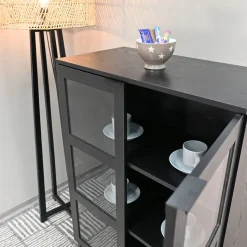 Kaappi lasiovilla Tenstar Siera, korkea, valkoinen