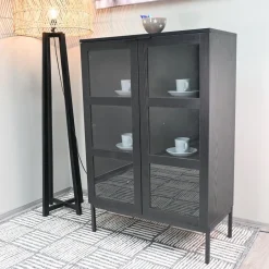 Kaappi lasiovilla Tenstar Siera, korkea, valkoinen
