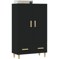 Kaappi peiliovilla 70x31x115 cm tekninen puu eukalyptuspuu/betoninharmaa