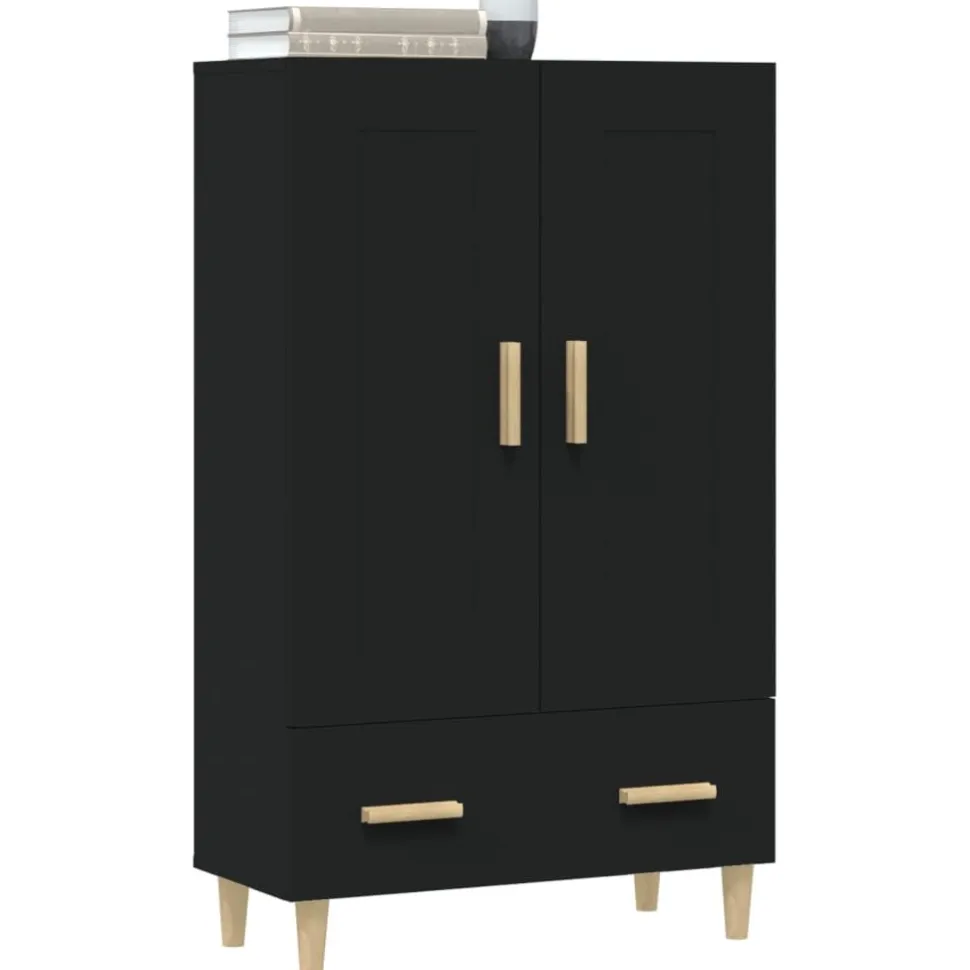 Kaappi peiliovilla 70x31x115 cm tekninen puu eukalyptuspuu/betoninharmaa