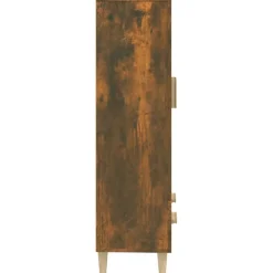 Kaappi peiliovilla 70x31x115 cm tekninen puu eukalyptuspuu/betoninharmaa