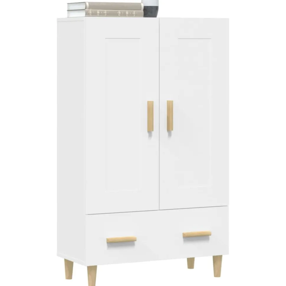 Kaappi peiliovilla 70x31x115 cm tekninen puu eukalyptuspuu/betoninharmaa