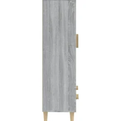Kaappi peiliovilla 70x31x115 cm tekninen puu eukalyptuspuu/betoninharmaa