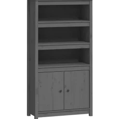 Kaappi 80x35x154 cm mänty musta