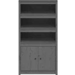 Kaappi 80x35x154 cm mänty musta