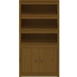 Kaappi 80x35x154 cm mänty musta