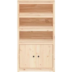 Kaappi 80x35x154 cm mänty musta