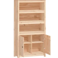 Kaappi 80x35x154 cm mänty musta