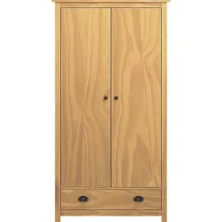 Kaksiovinen vaatekaappi hill range 89cm täysi mänty