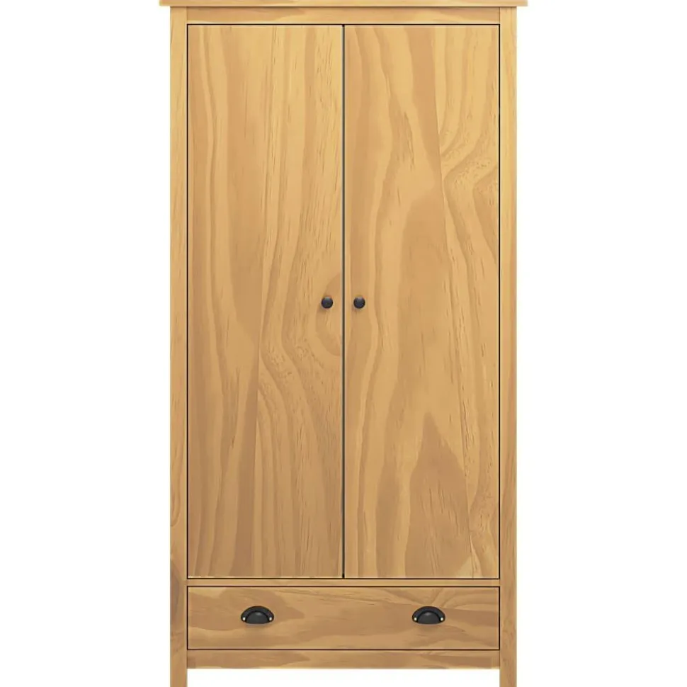 Kaksiovinen vaatekaappi hill range 89cm täysi mänty