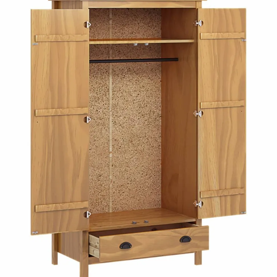 Kaksiovinen vaatekaappi hill range 89cm täysi mänty