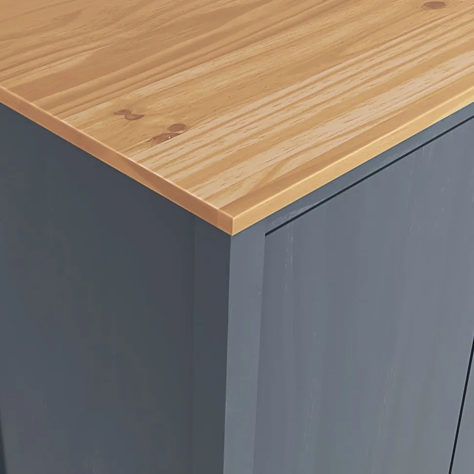 Kaksiovinen vaatekaappi hill range harmaa 89cm mänty