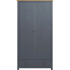 Kaksiovinen vaatekaappi hill range harmaa 89cm mänty