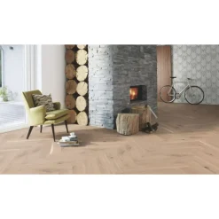 Kalanruotoparketti Boen Oak White Vivo, mattalakattu, harjattu