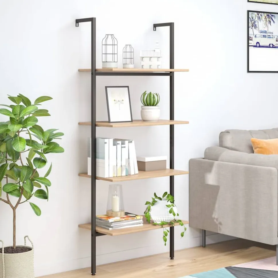 Kalteva hylly, 64x34x120-185cm, eri kokoja ja värejä