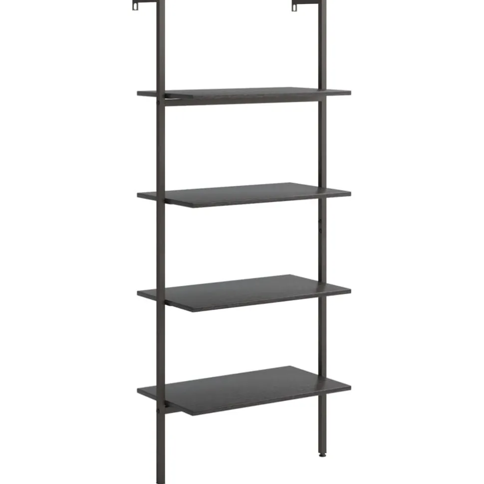 Kalteva hylly, 64x34x120-185cm, eri kokoja ja värejä