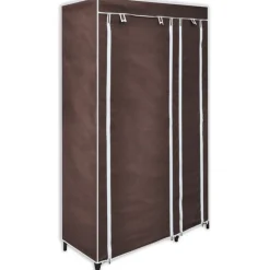 Kankaasta valmistettu vaatekaappi ruskea 110cm