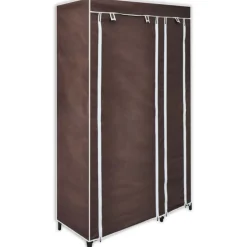 Kankaiset vaatekaapit 2 kpl ruskea 110cm