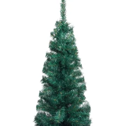 Kapea tekojoulukuusi jalustalla, vihreä, 150cm, PVC