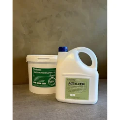 Karkea mikrosementti SBL Grueso Blanco vaalea 6 kg + Acrylcem-nesteosa 3l