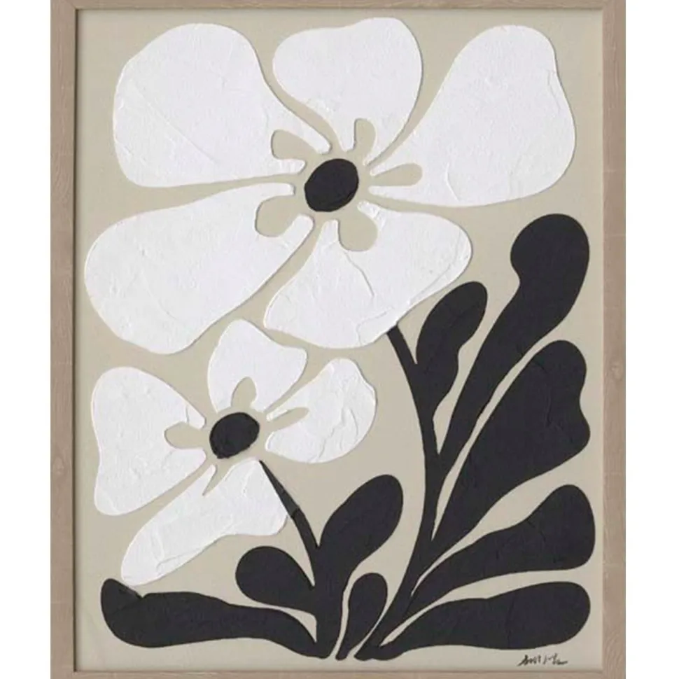 Kehystetty taulu Home4You 40x50 cm, kukat 2, monivärinen