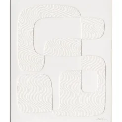 Kehystetty taulu Home4You 80x100 cm, valkoinen muotoaihe