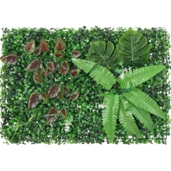 Keinotekoinen kasviaita 24 kpl vihreä 40x60 cm (66649)
