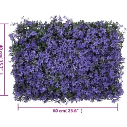 Keinotekoinen lehtiaita 24 kpl violetti 40x60 cm (66643)