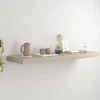 Kelluva seinähylly tammi 80x23,5x3,8 cm mdf