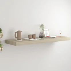 Kelluva seinähylly tammi 80x23,5x3,8 cm mdf
