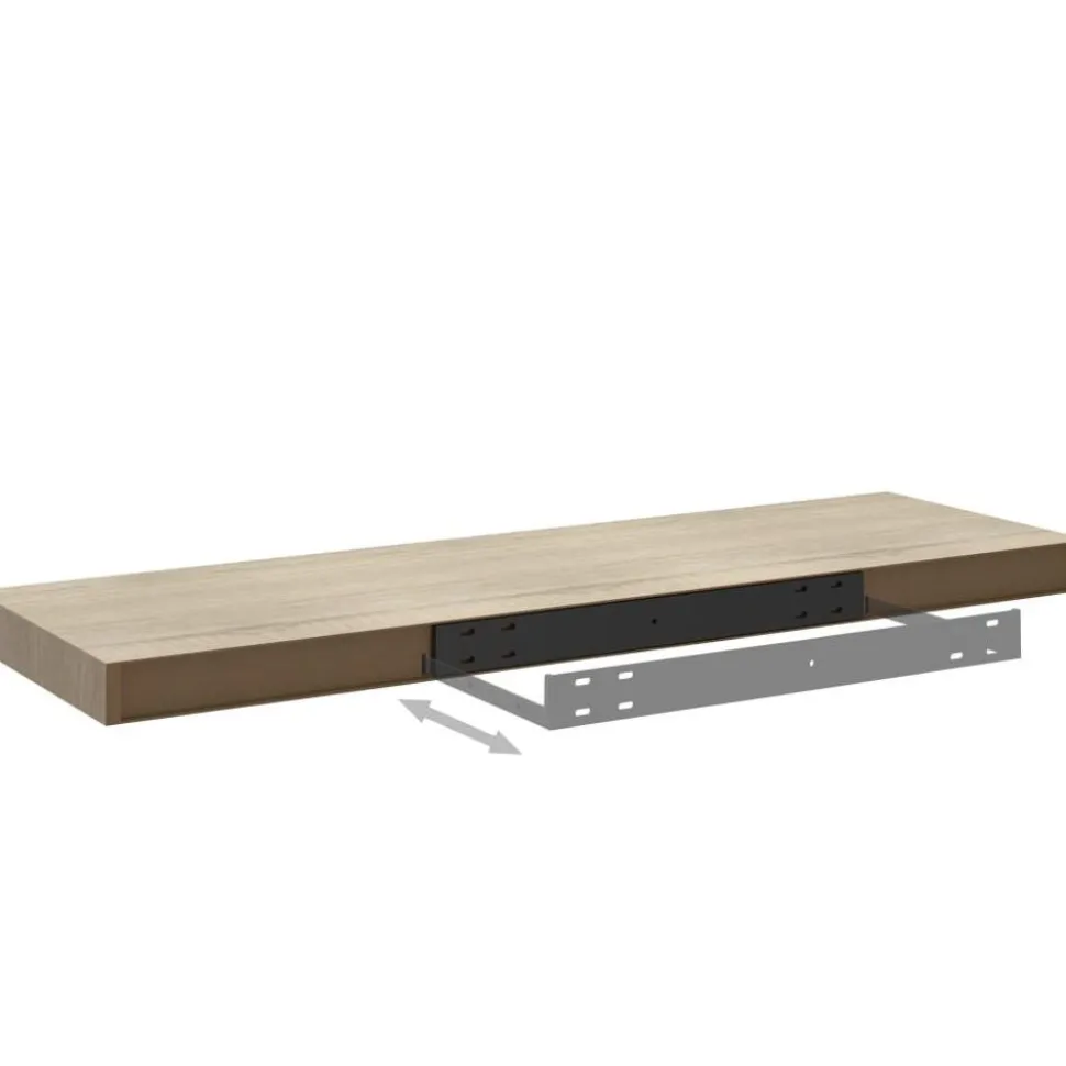 Kelluva seinähylly tammi 80x23,5x3,8 cm mdf