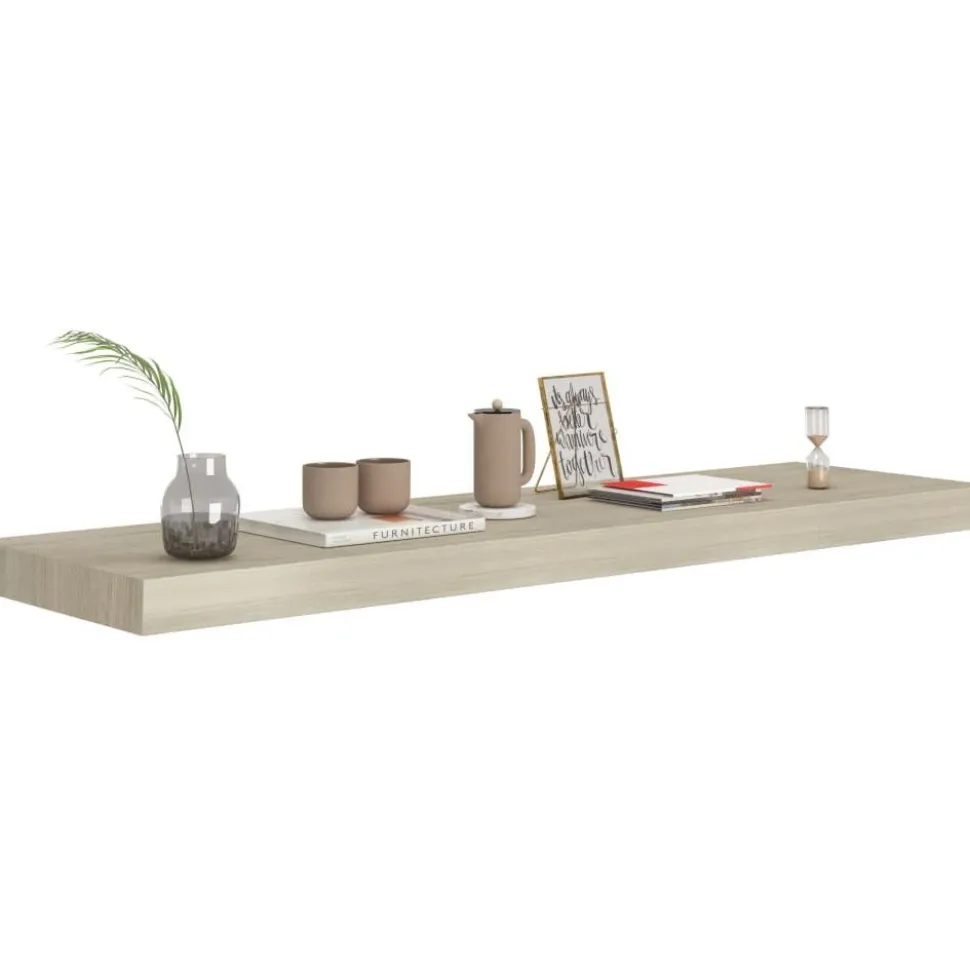 Kelluva seinähylly tammi 90x23,5x3,8 cm mdf