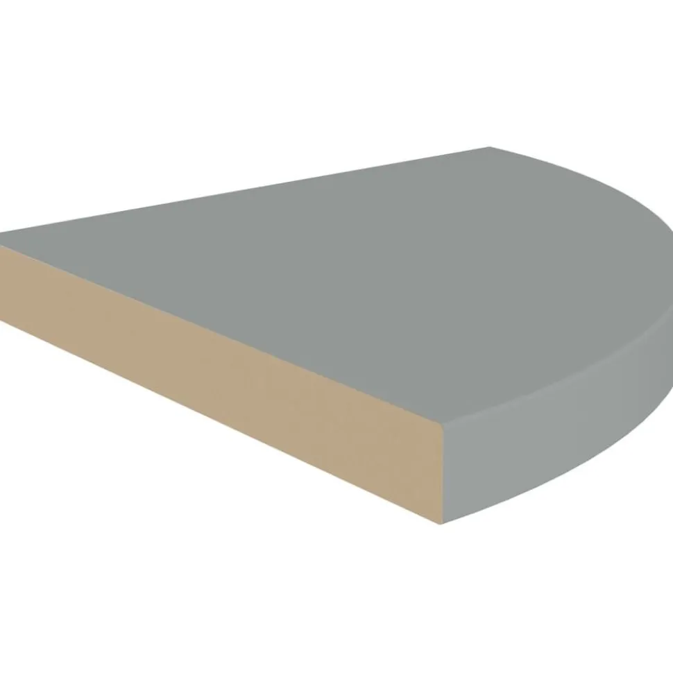 Kelluvat kulmahyllyt 4 kpl harmaa 35x35x3,8 cm mdf
