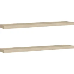 Kelluvat seinähyllyt 2 kpl tammi 120x23,5x3,8 cm mdf