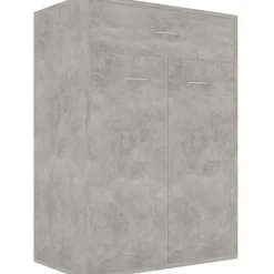 Kenkäkaappi betoninharmaa 60x35x84 cm lastulevy