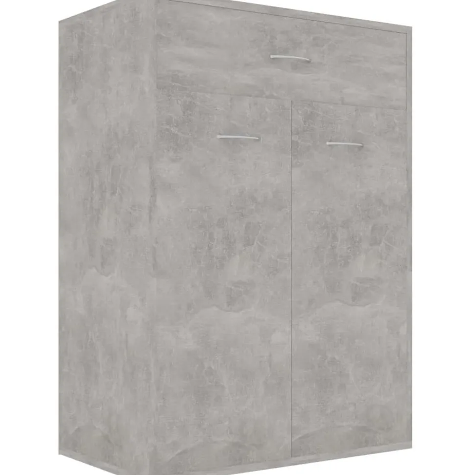 Kenkäkaappi betoninharmaa 60x35x84 cm lastulevy