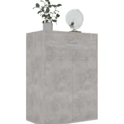 Kenkäkaappi betoninharmaa 60x35x84 cm lastulevy