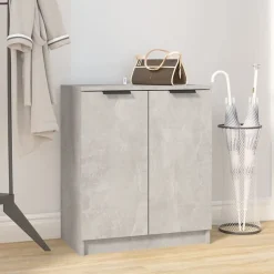 Kenkäkaappi betoninharmaa 59x35x70 cm tekninen puu (11425)