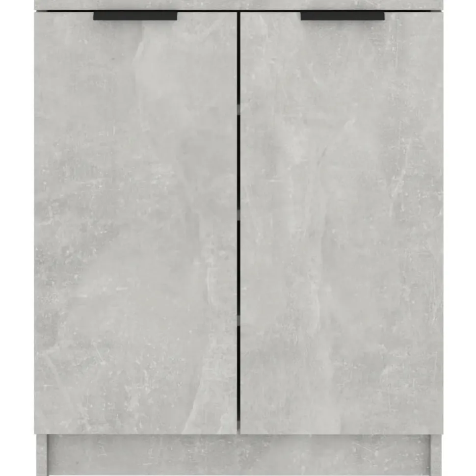 Kenkäkaappi betoninharmaa 59x35x70 cm tekninen puu (11425)