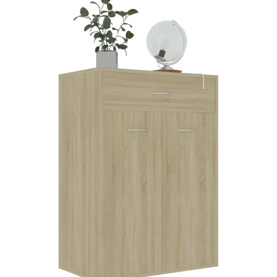 Kenkäkaappi sonoma-tammi 60x35x84 cm lastulevy