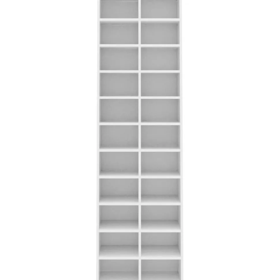Kenkäkaappi valkoinen 54x34x183 cm lastulevy