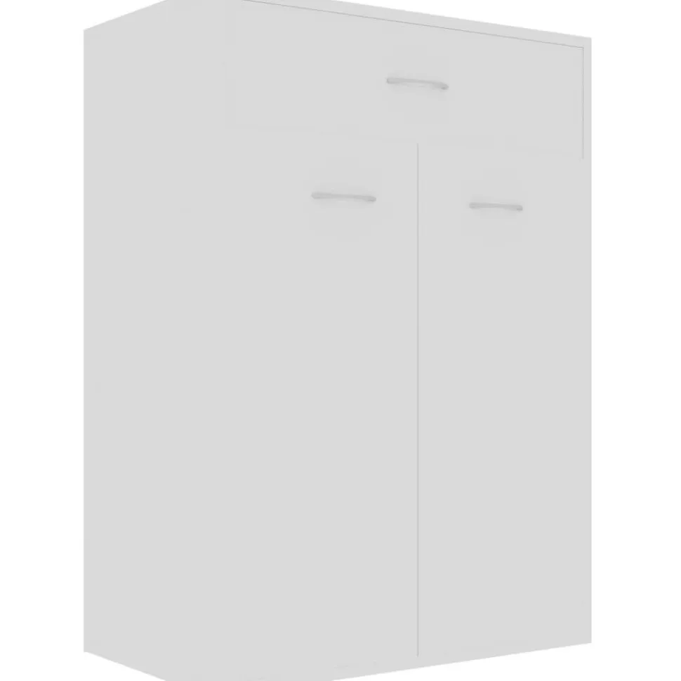 Kenkäkaappi valkoinen 60x35x84 cm lastulevy