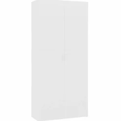 Kenkäkaappi valkoinen 80x35,5x180 cm lastulevy