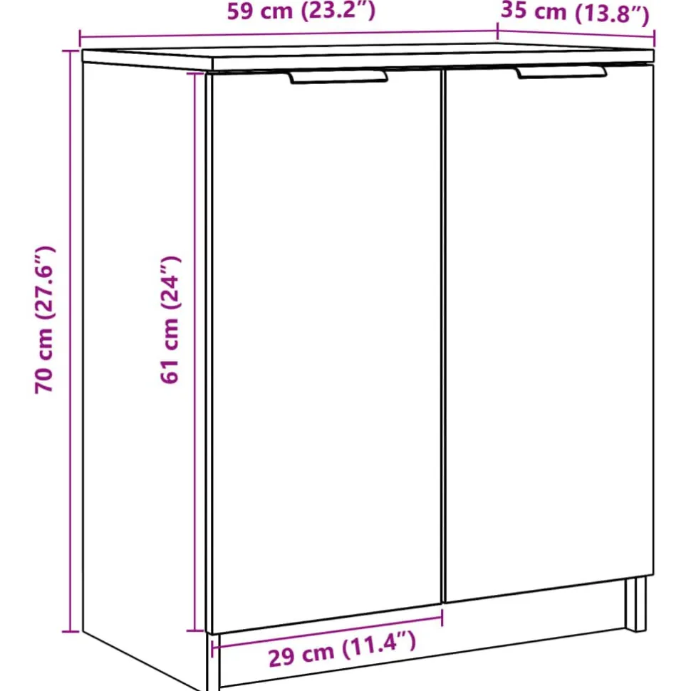 Kenkäkaappi vanha puu 59x35x70 cm tekninen puu (56989)