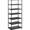 Kenkäteline musta 50x30x120 cm polyrottinki