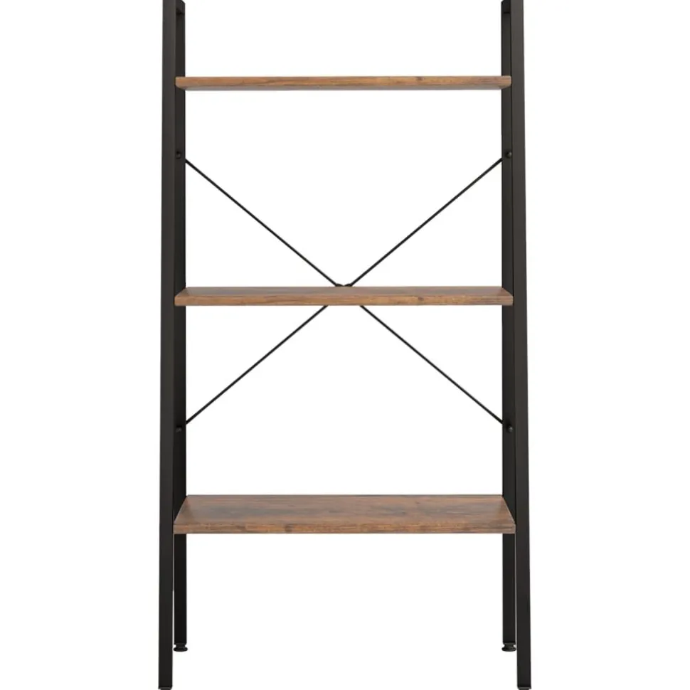 3-kerroksinen lattiahylly 56x35x108 cm vaaleanruskea/musta